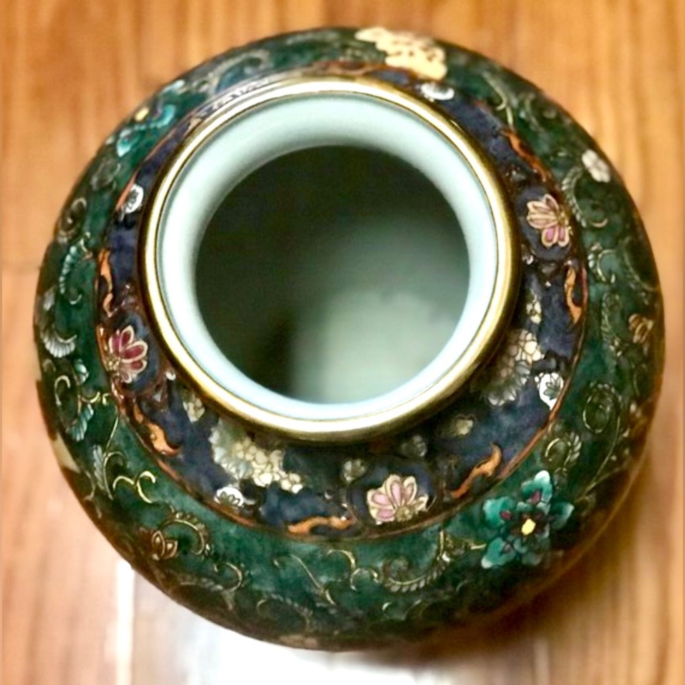 Vintage 1896 to 1996 Hand Painted Porcelain Anniversary KLINGMAN Furniture Vase - Picture 4 of 8